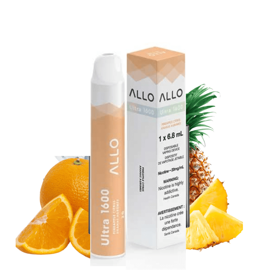 Allo Ultra 1600 Disposable Vape-Pineapple Citrus 1600 Puffs / 20mg Airdrie Vape SuperStore and Bong Shop Alberta Canada