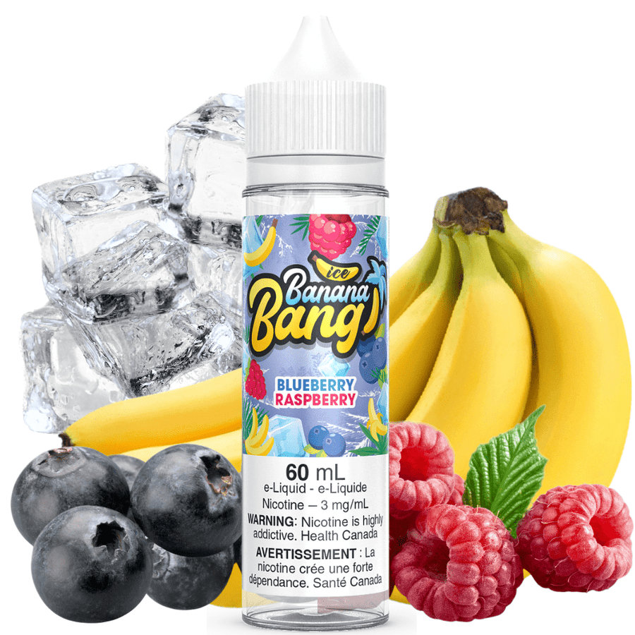 Blueberry Raspberry Ice by Banana Bang E-Liquid 60ml / 3mg Airdrie Vape SuperStore and Bong Shop Alberta Canada