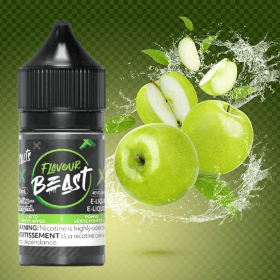 Gusto Green Apple Salts by Flavour Beast E-Liquid 30ml / 20mg Airdrie Vape SuperStore and Bong Shop Alberta Canada