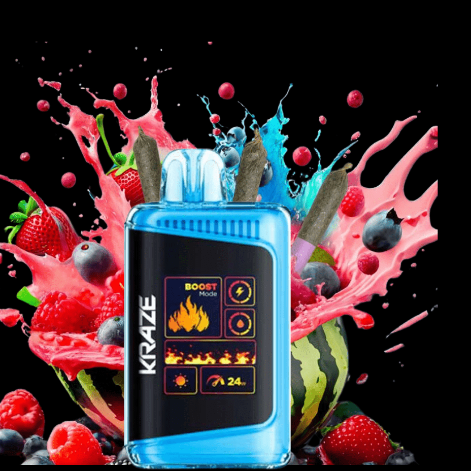 Kraze HD Mega 20k Disposable Vape - Blueberry Watermelon Ice 20000 Puffs / 20mg Airdrie Vape SuperStore and Bong Shop Alberta Canada