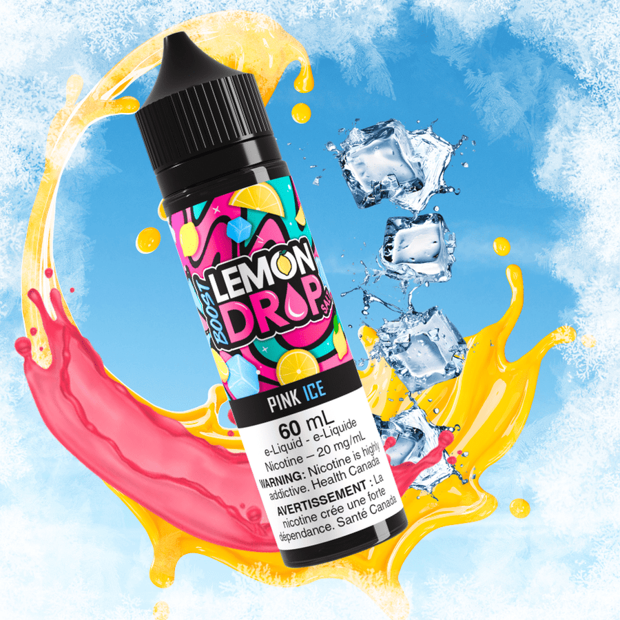Lemon Drop Boost Salt Nic 60ml-Pink Ice Airdrie Vape SuperStore and Bong Shop Alberta Canada