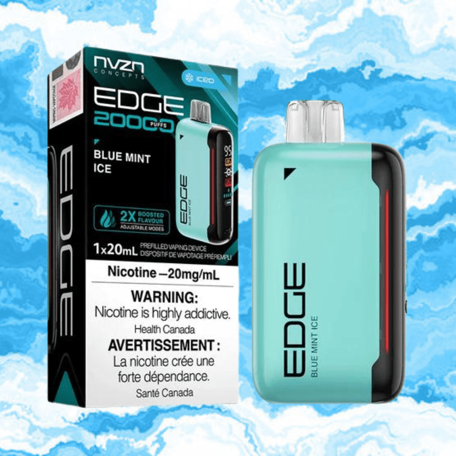 NVZN Edge 20K Disposable Vape-Blue Mint Ice Airdrie Vape SuperStore and Bong Shop Alberta Canada