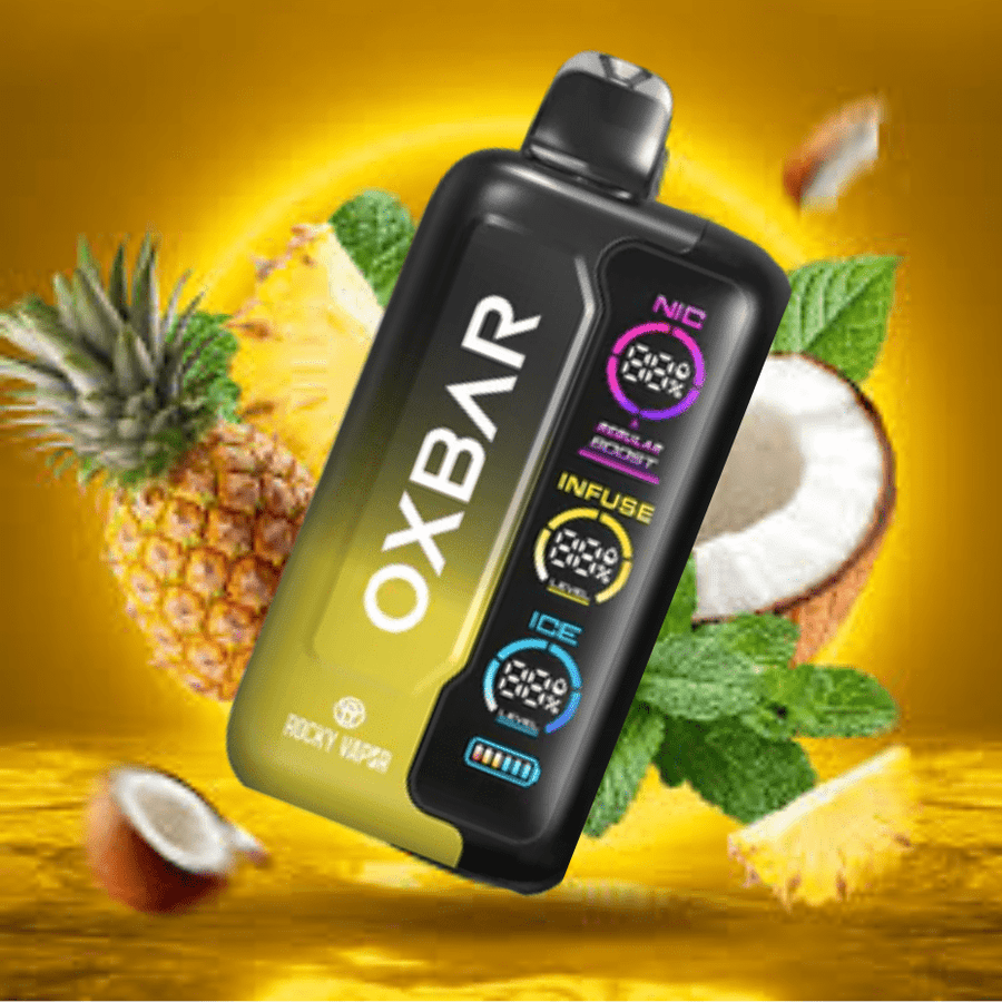 Oxbar Tri-Fusion 45k Disposable Vape-Pineapple Coconut Ice 45000 Puffs / 20mg Airdrie Vape SuperStore and Bong Shop Alberta Canada