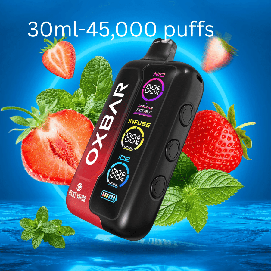 Oxbar Tri-Fusion 45k Disposable Vape-Strawberry H 45000 Puffs / 20mg Airdrie Vape SuperStore and Bong Shop Alberta Canada
