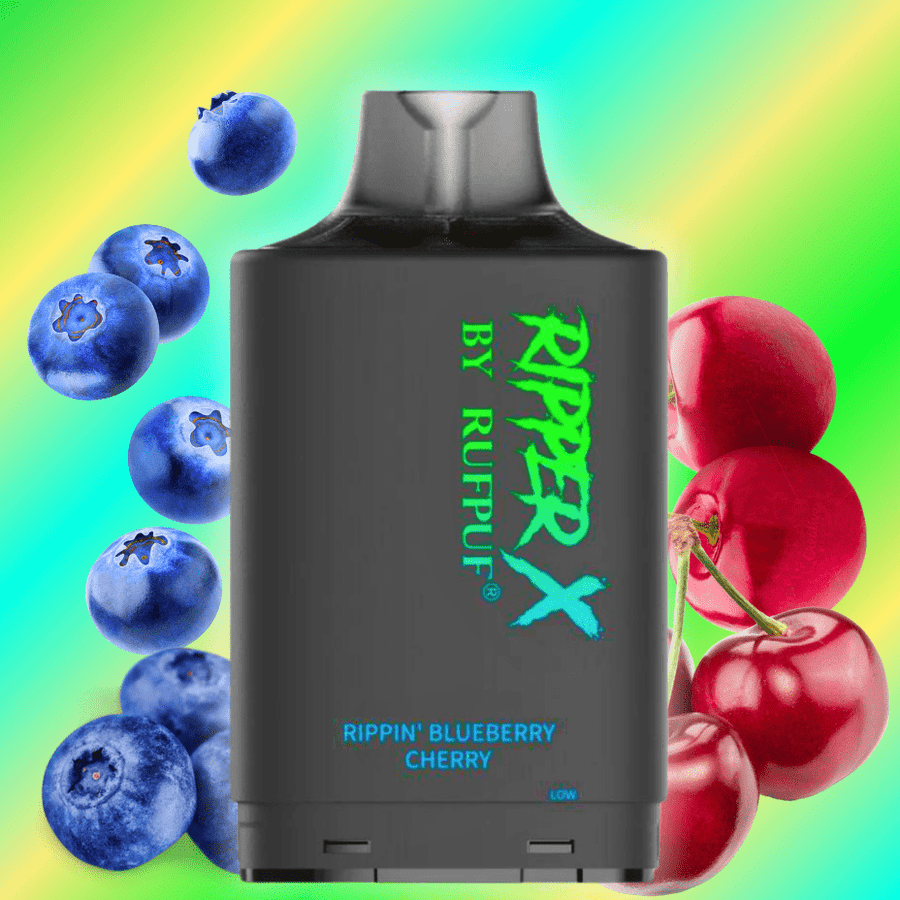 RufPuf Ripper X 20K - Rippin' Blueberry Cherry 20mg / 20000 Puffs Airdrie Vape SuperStore and Bong Shop Alberta Canada