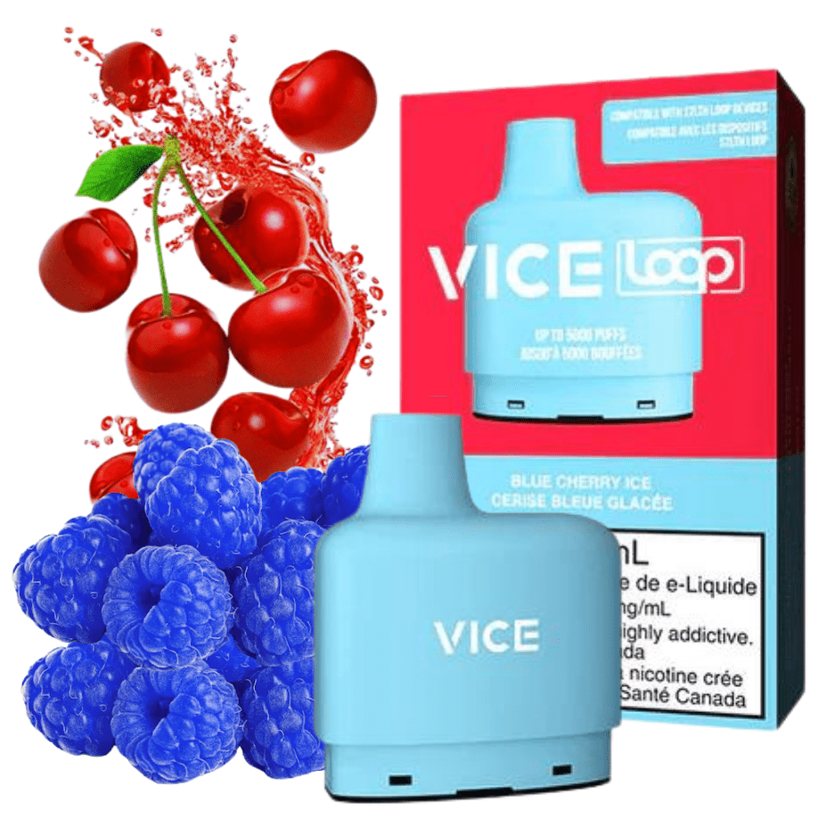 STLTH Loop Vice Pods-Blue Cherry Ice 20mg / 5000Puffs Airdrie Vape SuperStore and Bong Shop Alberta Canada