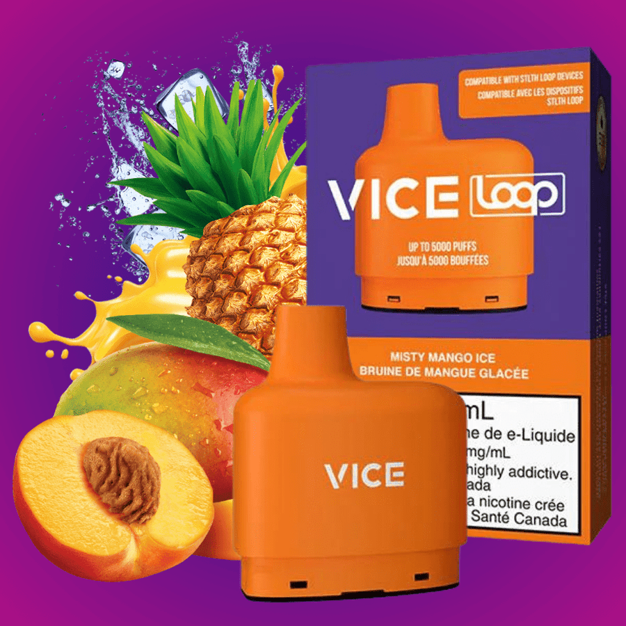 STLTH Loop Vice Pods-Misty Mango Ice 20mg / 5000Puffs Airdrie Vape SuperStore and Bong Shop Alberta Canada