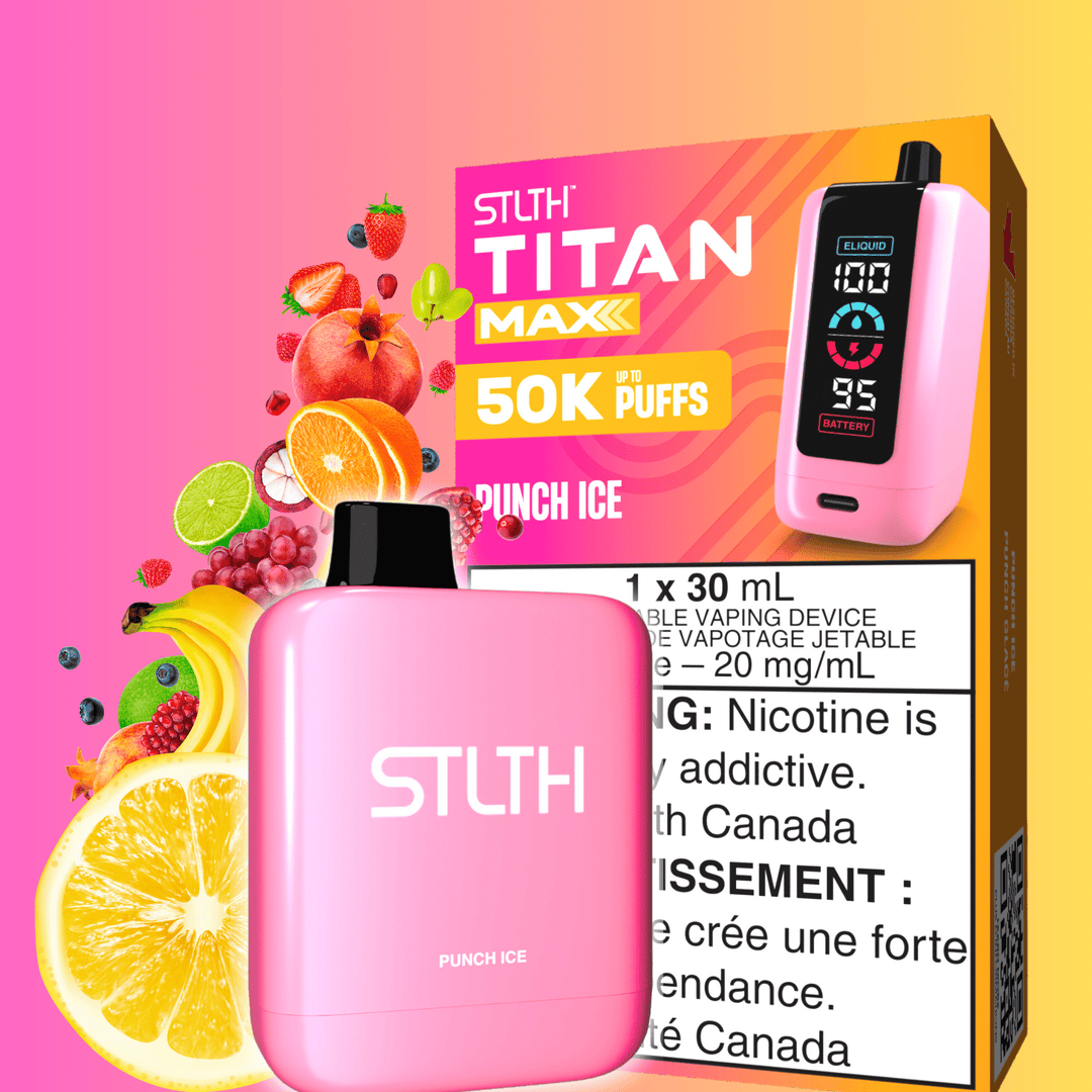 STLTH Titan Max 50k Disposable Vape-Punch Ice 50000 Puffs Airdrie Vape SuperStore and Bong Shop Alberta Canada