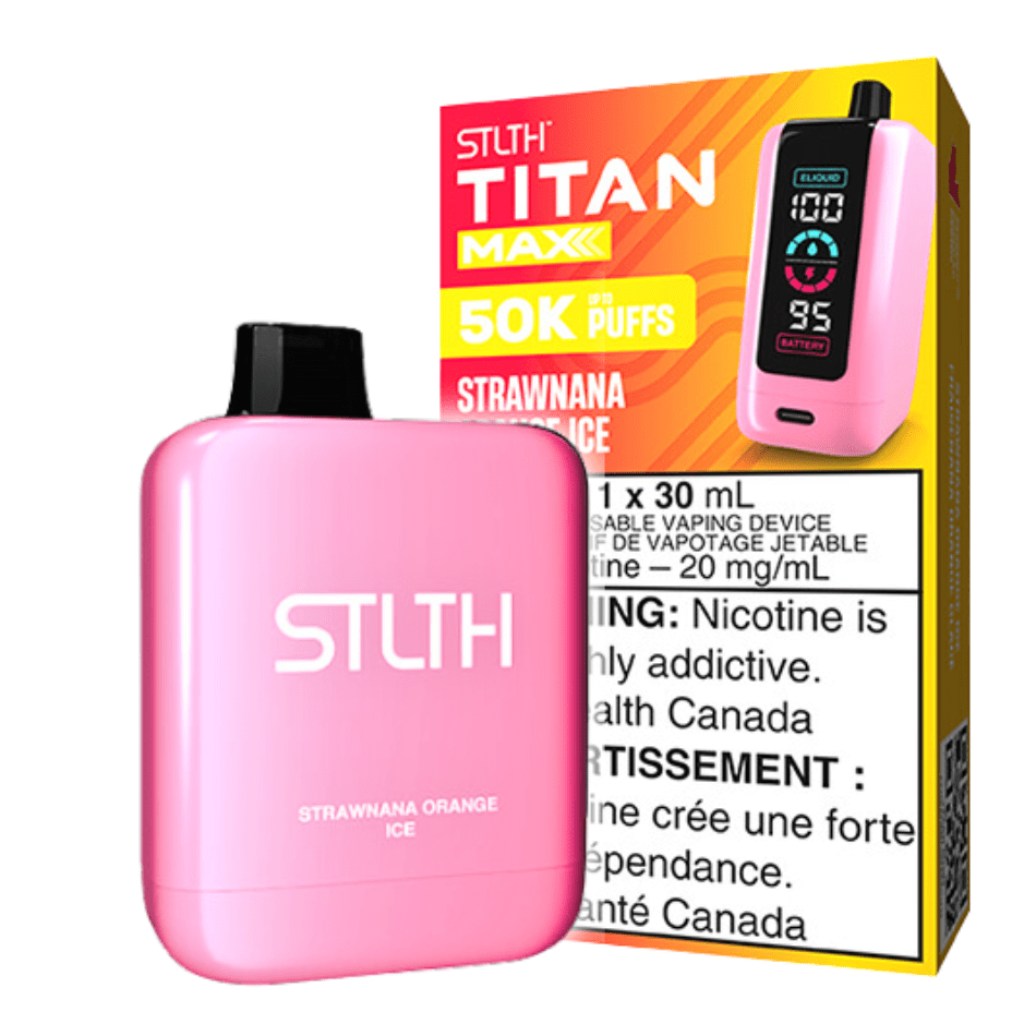 STLTH Titan Max 50k Disposable Vape-Strawnana Orange Ice 50000 Puffs Airdrie Vape SuperStore and Bong Shop Alberta Canada
