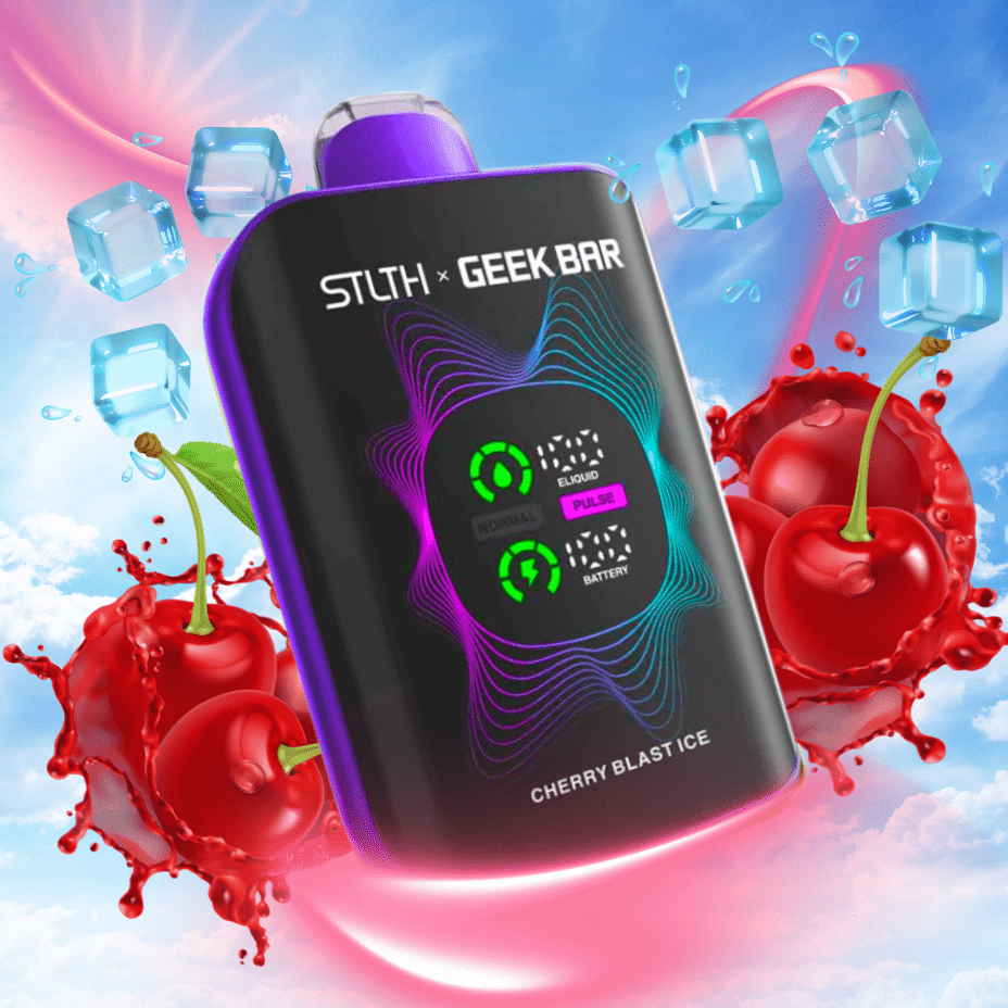 STLTH x Geek Bar 80K Disposable Vape-Cherry Blast Ice 20mg / 80000 Puffs Airdrie Vape SuperStore and Bong Shop Alberta Canada