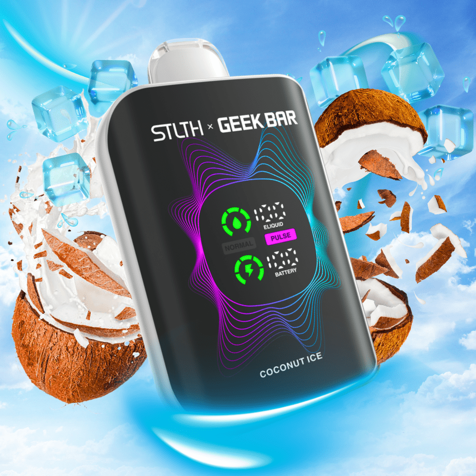 STLTH x Geek Bar 80K Disposable Vape-Coconut Ice 20mg / 80000 Puffs Airdrie Vape SuperStore and Bong Shop Alberta Canada