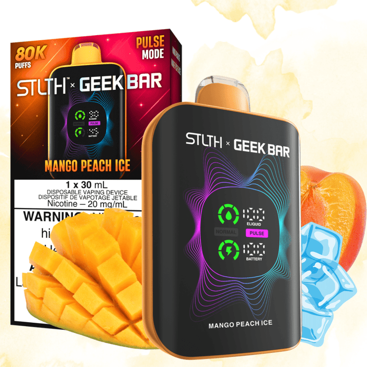 STLTH x Geek Bar 80K Disposable Vape-Mango Peach Ice 20mg / 80000 Puffs Airdrie Vape SuperStore and Bong Shop Alberta Canada