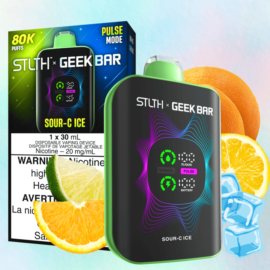 STLTH x Geek Bar 80K Disposable Vape-Sour C ice 20mg / 80000 Puffs Airdrie Vape SuperStore and Bong Shop Alberta Canada