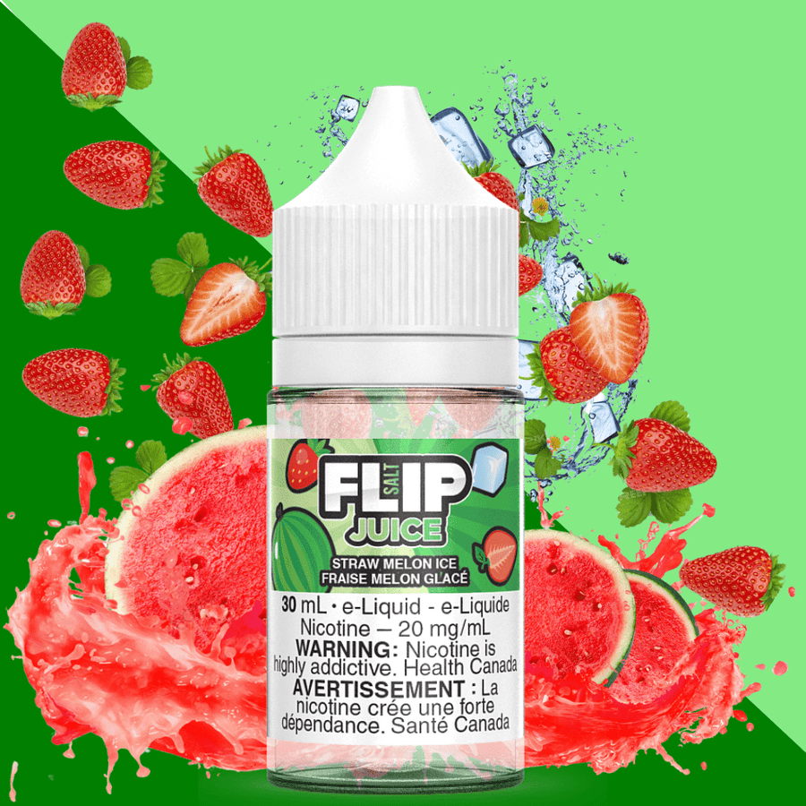 Straw Melon Ice Salt by Flip Juice 30ml / 12mg Airdrie Vape SuperStore and Bong Shop Alberta Canada