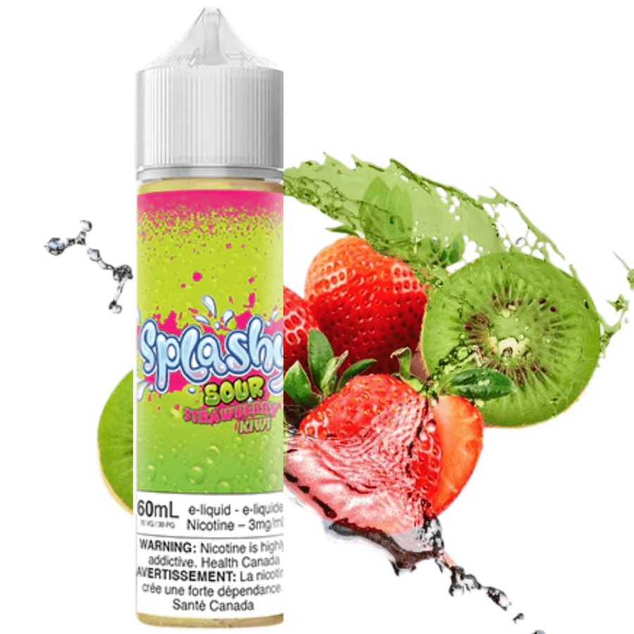 Strawberry Kiwi Sour by Splashy E-Liquid-60ml 60ml / 3mg Airdrie Vape SuperStore and Bong Shop Alberta Canada