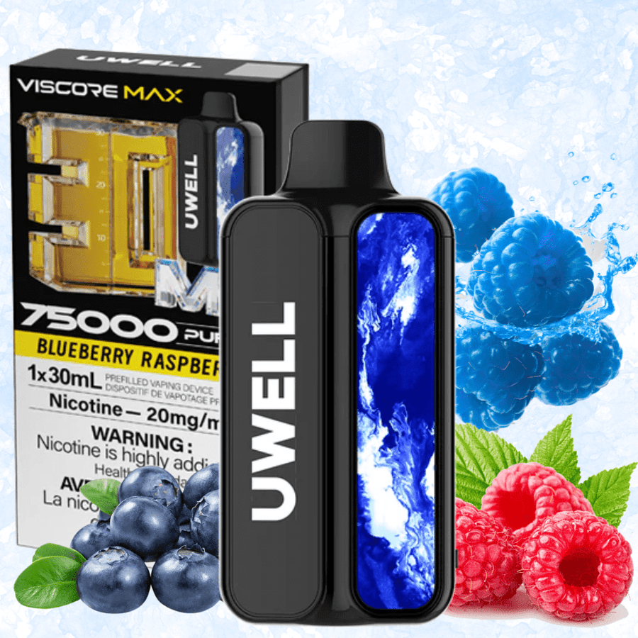 UWELL Viscore Max 75K Disposable Vape - Blueberry Raspberry 20mg / 75000 Puffs Airdrie Vape SuperStore and Bong Shop Alberta Canada