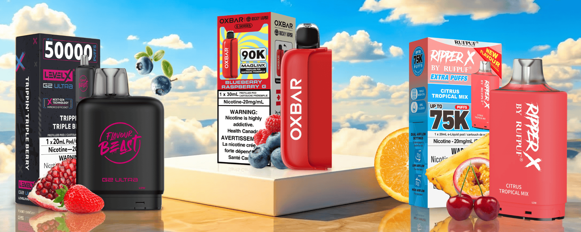 Buy Pre-Filled Closed Pod Vapes at Airdrie Vape SuperStore and Bong Shop in Alberta Canada