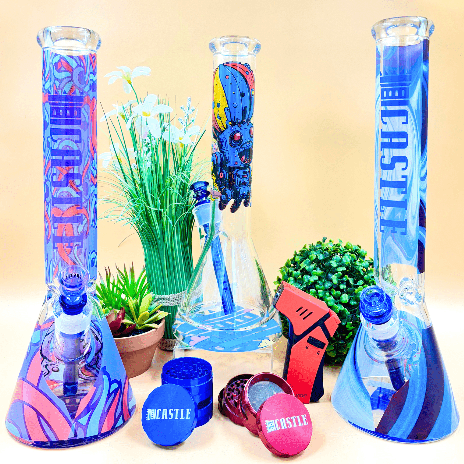 Castle Glass Bongs and Accessories at Airdrie Vape SuperStore and Bong Shop in Alberta Canada