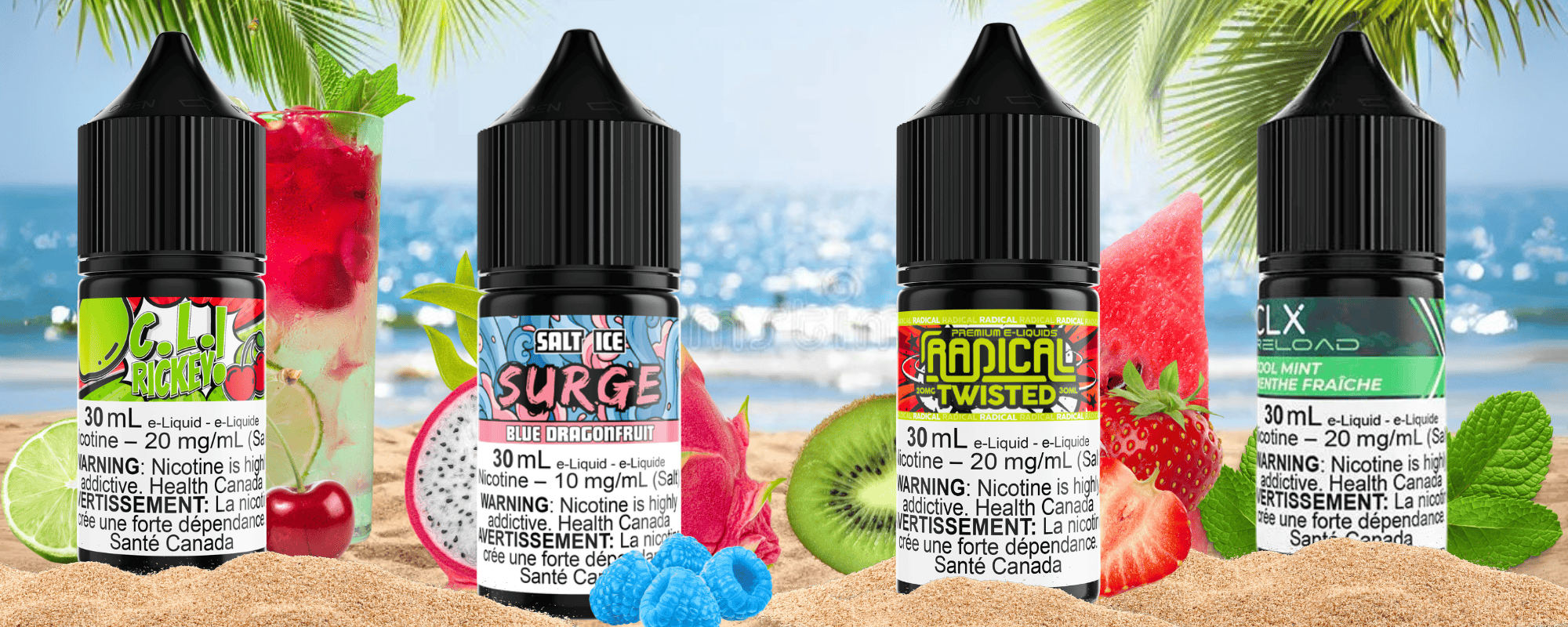 DVINE Summer Salt Banner at Airdrie Vape SuperStore and Bong Shop in Alberta Canada