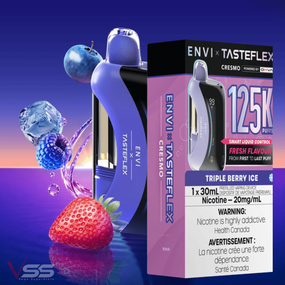 ENVI x Tasteflex Cresmo 125k Disposable Vape-Triple Berry Ice in Airdrie Alberta