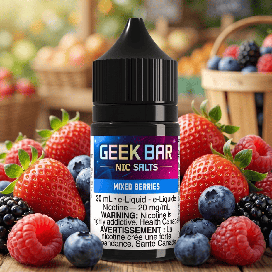 Geek Bar Nic Salt-Mixed Berries 30mL of  20mg Salt Nic Airdrie Vape SuperStore and Bong Shop Alberta Canada 2