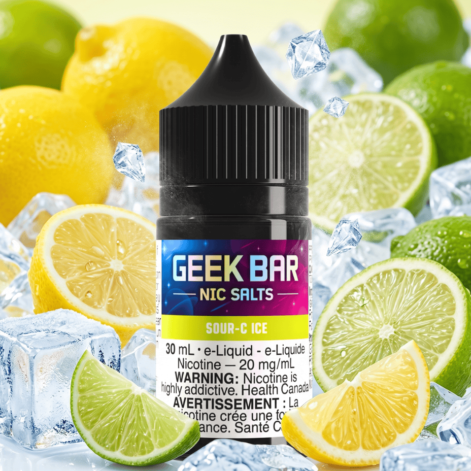 Geek Bar Nic Salt-Sour-C Ice 30mL of  20mg Salt Nic Airdrie Vape SuperStore and Bong Shop Alberta Canada 2