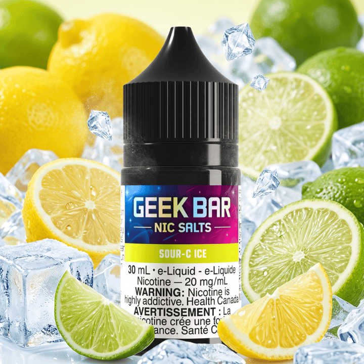 Geek Bar Nic Salt-Sour-C Ice 30mL of  20mg Salt Nic Airdrie Vape SuperStore and Bong Shop Alberta Canada 2