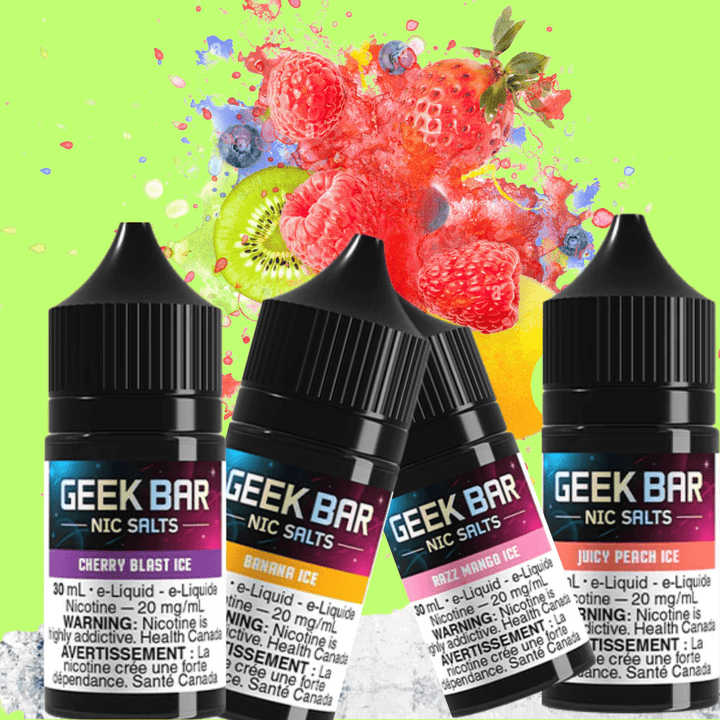 Geek Bar Nic Salt 30 flavours Airdrie Vape SuperStore and Bong Shop Alberta Canada