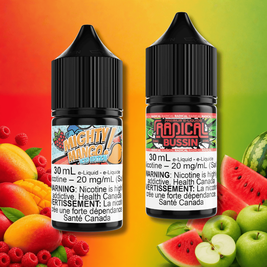 Maverick Mighty Mango Iced / Radical Bussin Salt Nic E-Liquid Airdrie Vape SuperStore and Bong Shop Alberta Canada