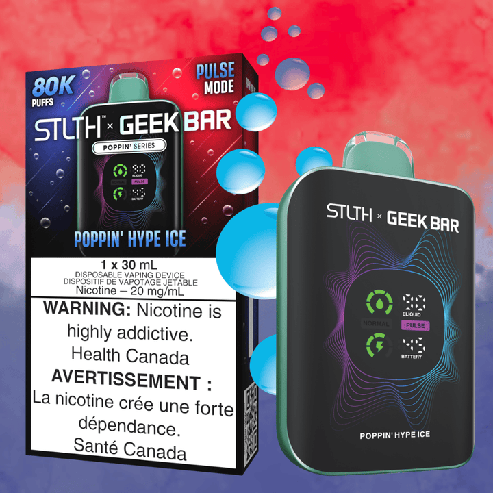 STLTH x Geek Bar 80K Disposable Vape Poppin' Hype Ice Airdrie Vape SuperStore and Bong Shop Alberta Canada