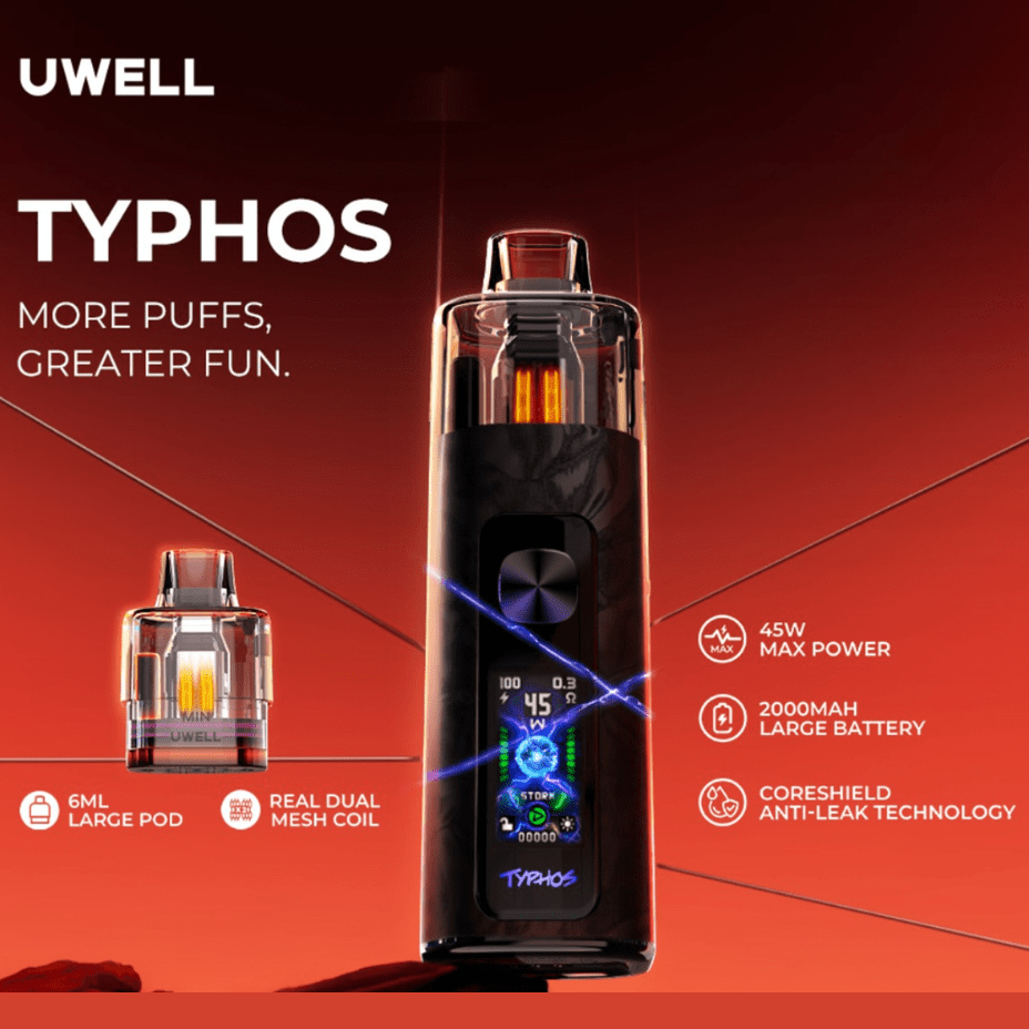 UWELL Typhos Pod Kit Product 928 Airdrie Vape SuperStore and Bong Shop in Alberta, Canada
