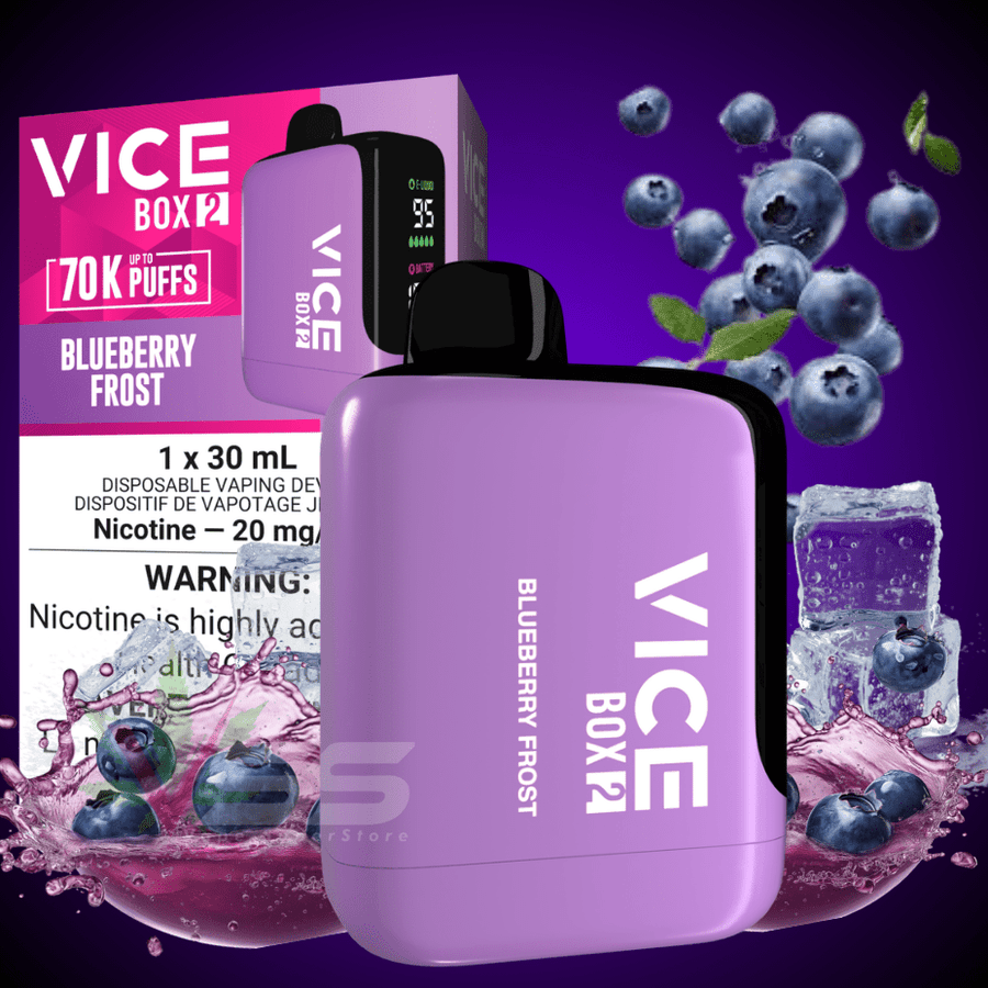 Vice Box 2 70k Disposable Vape-Blueberry Frost Airdrie Vape SuperStore and Bong Shop Alberta Canada