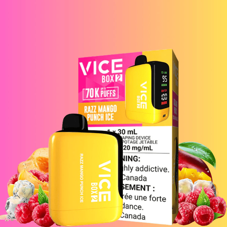 Vice Box 2 70k Disposable Vape - Razz Mango Punch Ice Airdrie Vape SuperStore and Bong Shop Alberta Canada