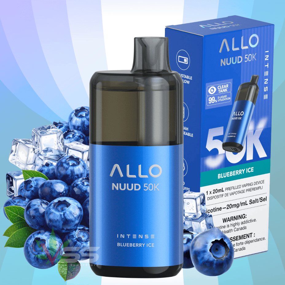 ALLO Nuud 50K Disposable Vape - Blueberry Ice Airdrie Vape SuperStore and Bong Shop Alberta Canada
