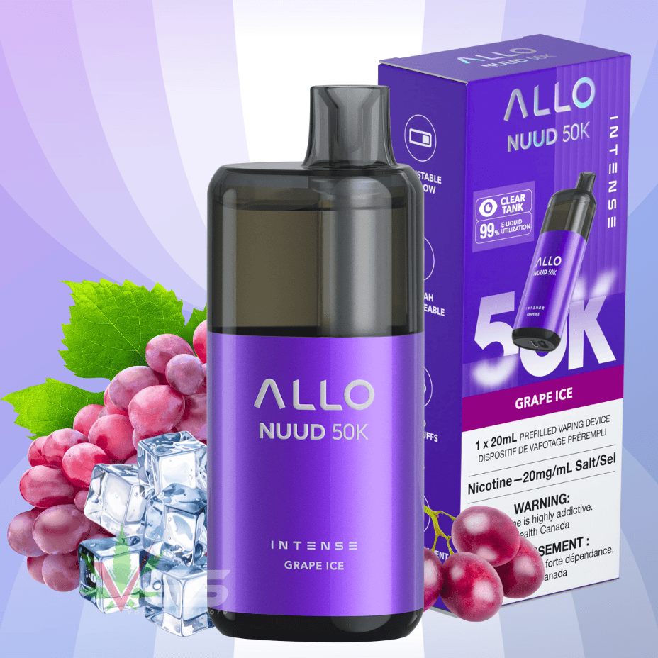 ALLO Nuud 50K Disposable Vape - Grape Ice Airdrie Vape SuperStore and Bong Shop Alberta Canada