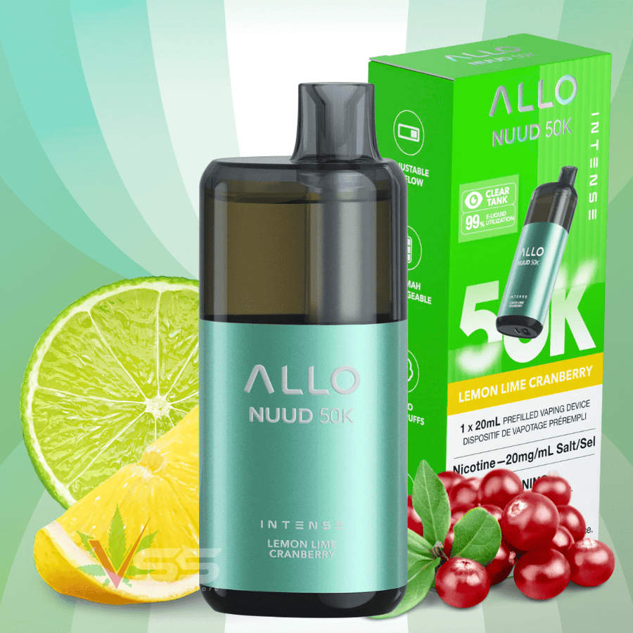 ALLO Nuud 50K Disposable Vape - Lemon Lime Cranberry Airdrie Vape SuperStore and Bong Shop Alberta Canada