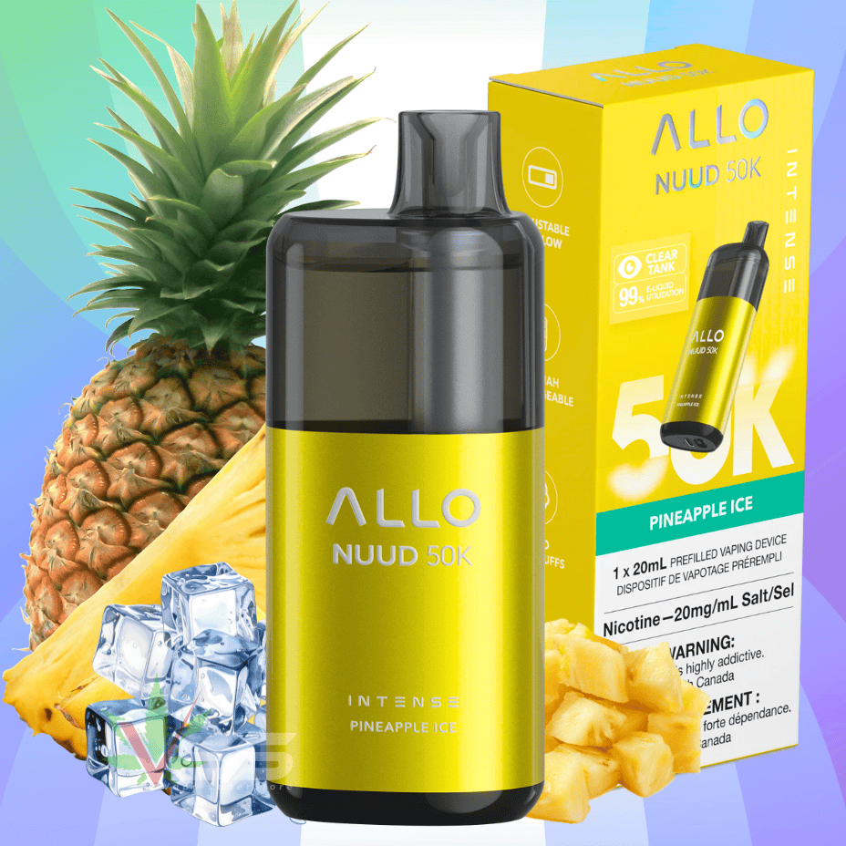 ALLO Nuud 50K Disposable Vape - Pineapple Ice Airdrie Vape SuperStore and Bong Shop Alberta Canada