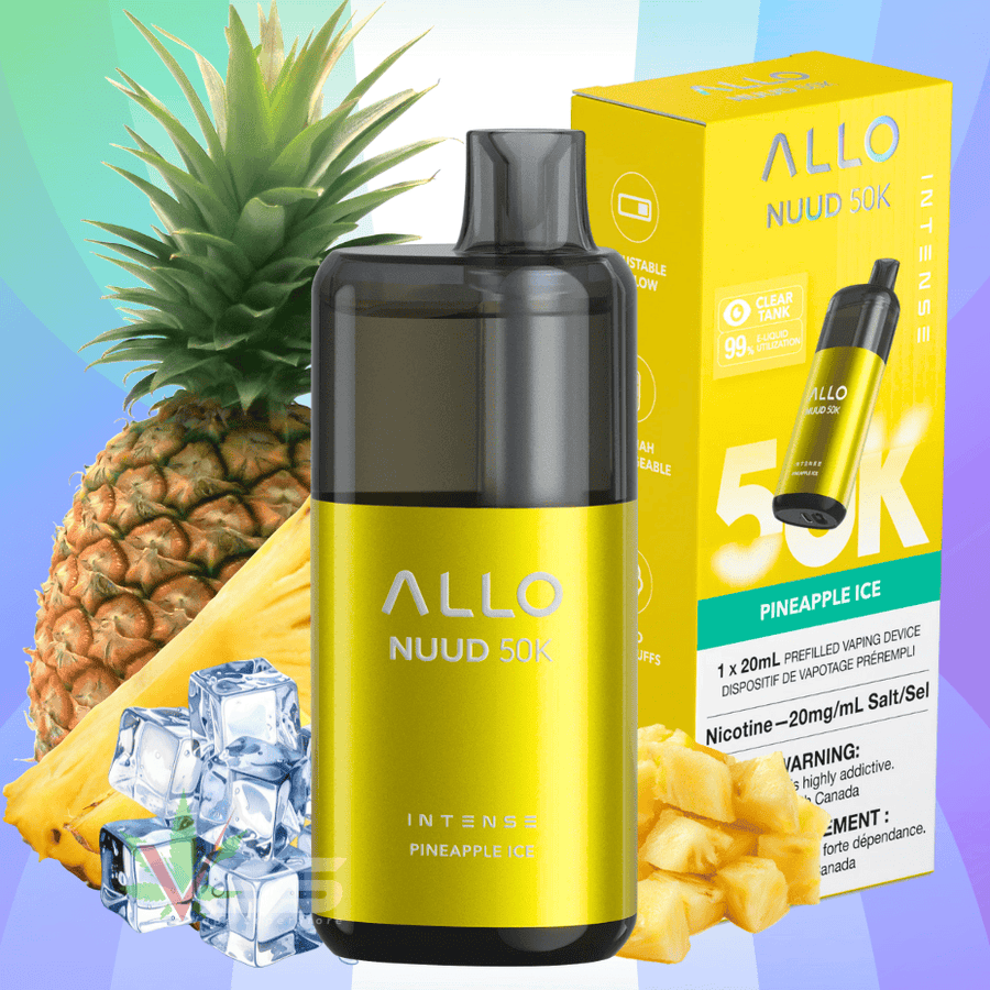 ALLO Nuud 50K Disposable Vape - Pineapple Ice Airdrie Vape SuperStore and Bong Shop Alberta Canada