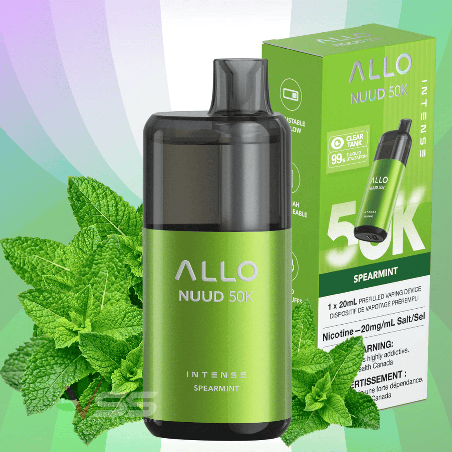 ALLO Nuud 50K Disposable Vape - Spearmint Airdrie Vape SuperStore and Bong Shop Alberta Canada