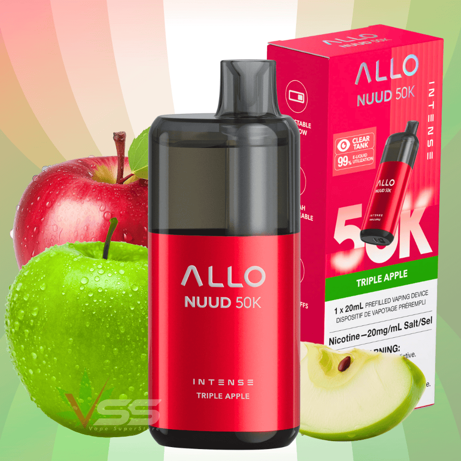 ALLO Nuud 50K Disposable Vape - Triple Apple Airdrie Vape SuperStore and Bong Shop Alberta Canada
