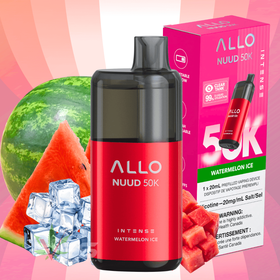 ALLO Nuud 50K Disposable Vape - Watermelon Ice Airdrie Vape SuperStore and Bong Shop Alberta Canada