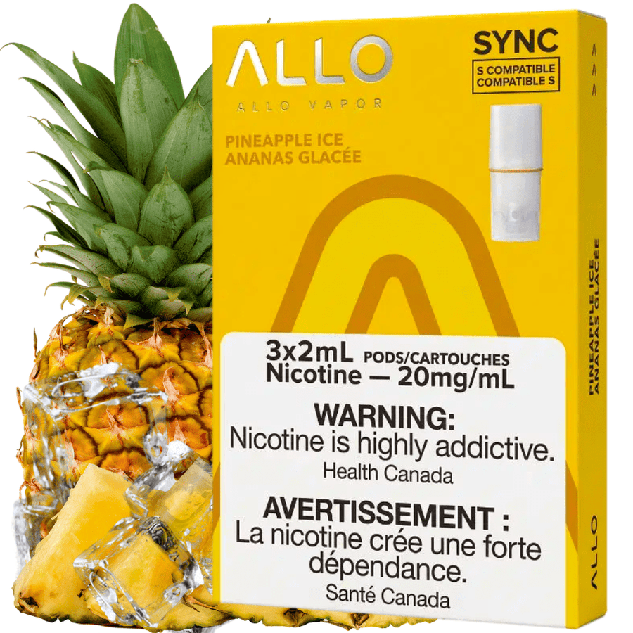 Allo Sync Pod Pack Pineapple Ice (S-Compatible) 3/Pk / 20mg Airdrie Vape SuperStore and Bong Shop Alberta Canada