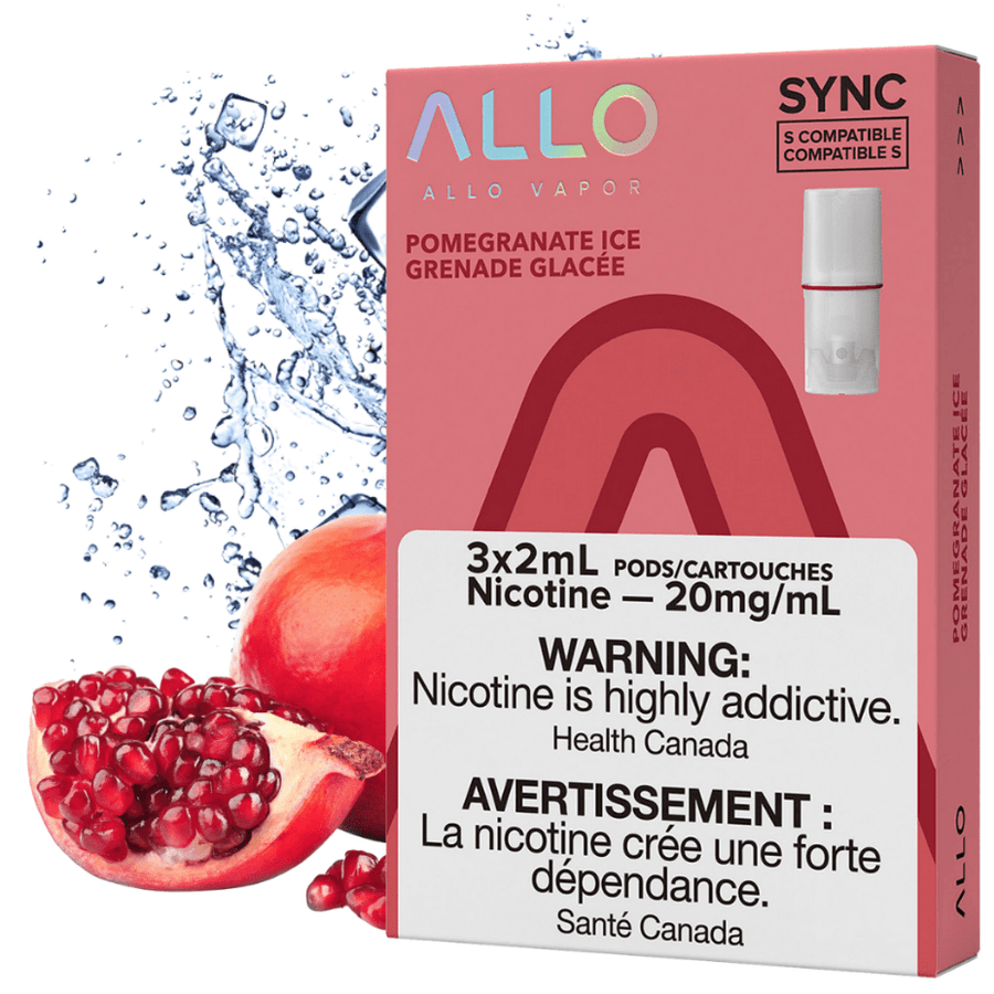 Allo Sync Pod Pack Pomegranate Ice (S-Compatible) 3/pkg / 20mg Airdrie Vape SuperStore and Bong Shop Alberta Canada