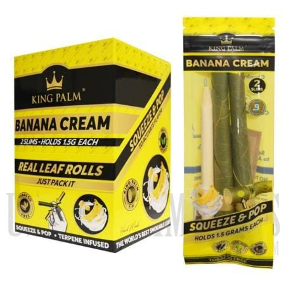 Banana Cream King Palm 2 Slim Rolls-Banana Cream-Airdrie Vape & Bong Shop, AB