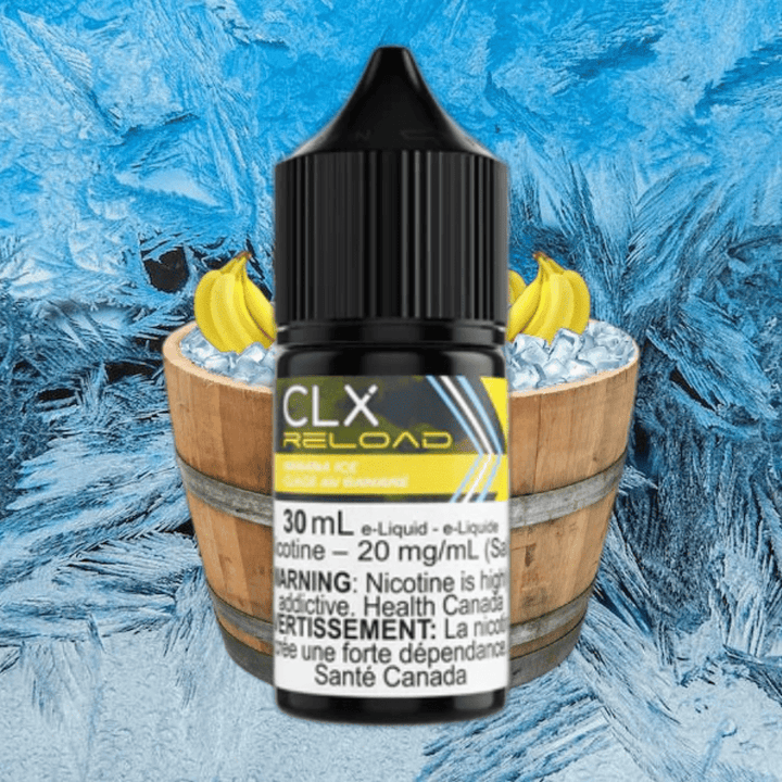 Banana Ice Salt by CLX Reload E-Liquid 30mL / 10mg Airdrie Vape SuperStore and Bong Shop Alberta Canada