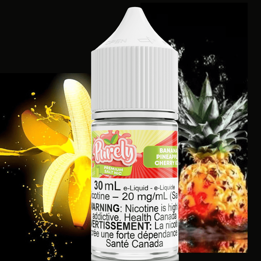 Banana Pineapple Cherry Ice Salt Nic by Purely E-Liquid 30ml / 12mg Airdrie Vape SuperStore and Bong Shop Alberta Canada