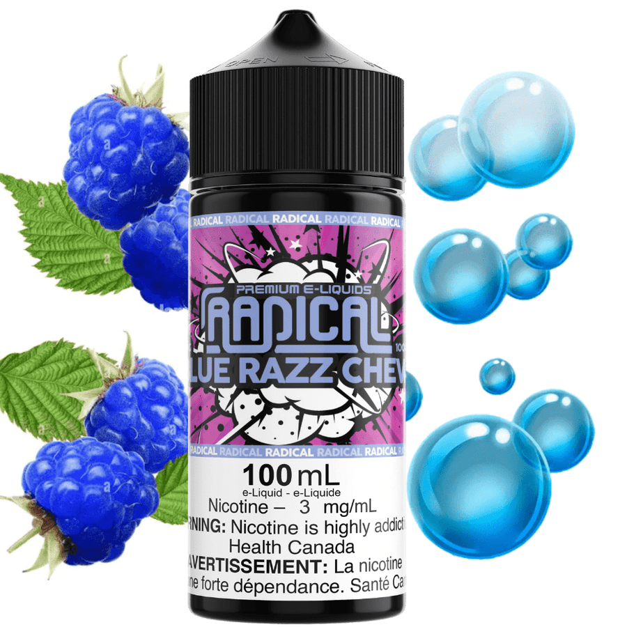 Blue Razz Chew by Radical E-liquid-100ml Airdrie Vape SuperStore and Bong Shop Alberta Canada