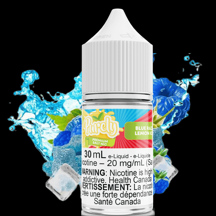 Blue Razz Lemon Ice Salt Nic by Purely E-Liquid 30ml / 12mg Airdrie Vape SuperStore and Bong Shop Alberta Canada