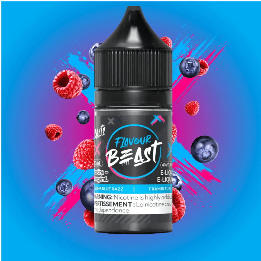 Bomb Blue Razz Salts by Flavour Beast E-Liquid 30ml / 20mg Airdrie Vape SuperStore and Bong Shop Alberta Canada