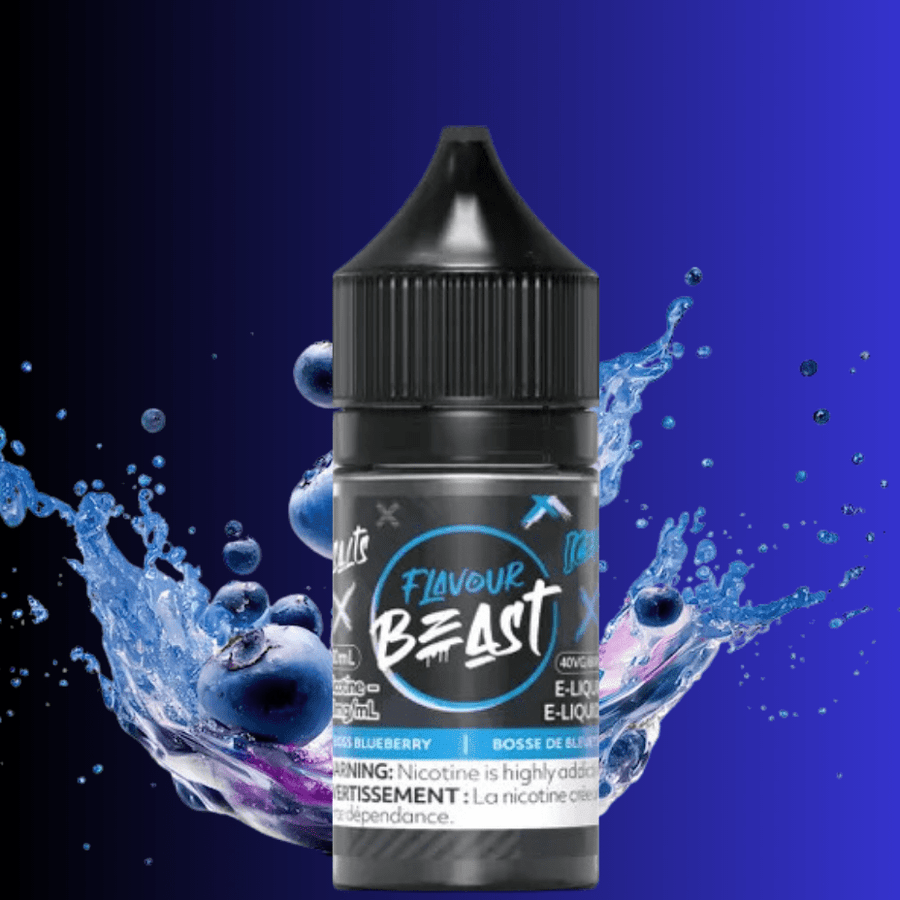 Boss Blueberry Iced Salts by Flavour Beast E-Liquid 30ml / 20mg Airdrie Vape SuperStore and Bong Shop Alberta Canada
